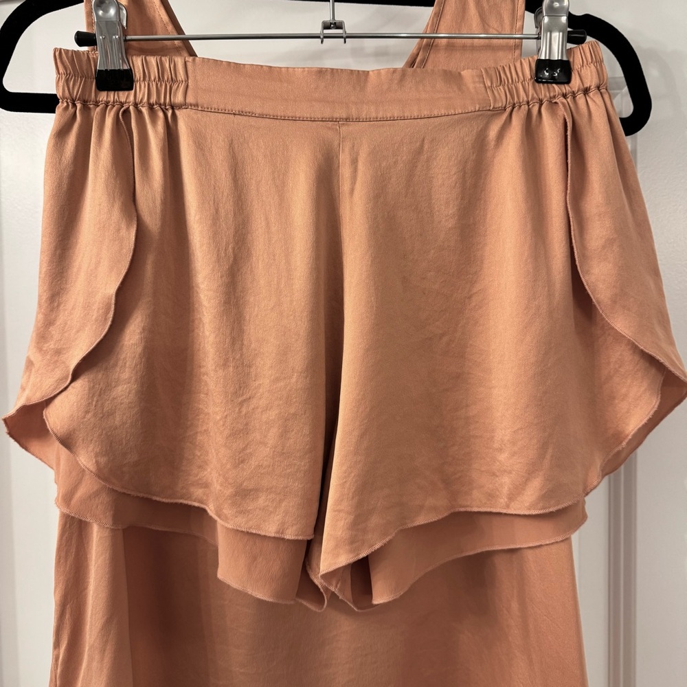 Lunya Peach Washable Silk Tulip Back Tank & Shorts Pajama Set, Small - Picture 8 of 12